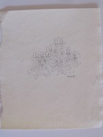 Wes Wehr,pen on paper,5.50"x4.50",1975