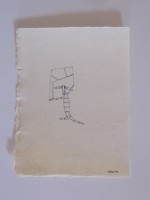 Wes Wehr,pen on paper,5.50"x4.50",1975