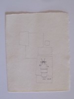 Wes Wehr,pen on paper,5.5"x4/5",1975