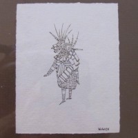 Wes Wehr,pen on paper,3.75"x3",1975